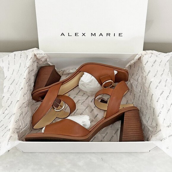 EUC Alex Marie Quinna Double-Buckle Leather Sandal - Picture 2 of 10